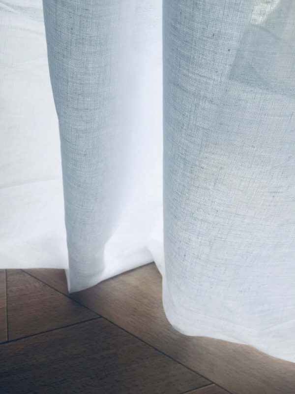 100% Cotton Gauze MUSLIN Fabric Voile Curtains Fine Cheese Cloth - Linen Look, Event Decoration, Wedding Textile - 245cm extra wide - WHITE