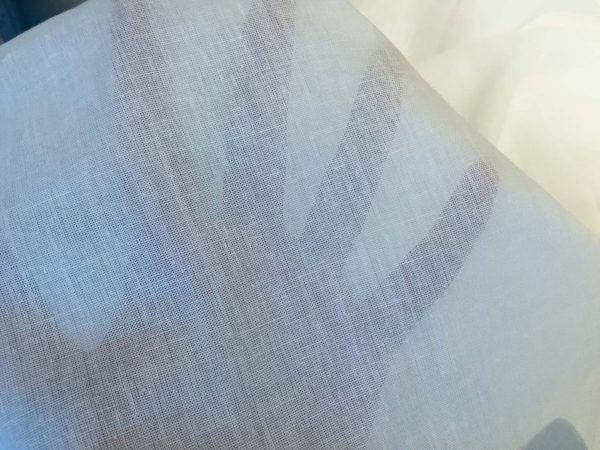 100% Cotton Gauze MUSLIN Fabric Voile Curtains Fine Cheese Cloth - Linen Look, Event Decoration, Wedding Textile - 245cm extra wide - WHITE