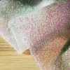 Lurex Metallic Tinsel Fabric Material Stretch - 59"/150cm Wide - Sparkling Metallic Shimmer Color - Iridescent Pink