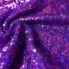 3mm Sequin Fabric material - Sparkling Glitter Hologram Sequins  - 47''/ 120cm wide - IRIDESCENT PURPLE Paillettes