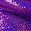 3mm Sequin Fabric material - Sparkling Glitter Hologram Sequins  - 47''/ 120cm wide - IRIDESCENT PURPLE Paillettes