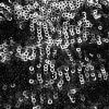 3mm Mini Sequin Fabric Material Glitter Paillettes Sequins, 1 way stretch -130cm wide - MATTE BLACK