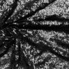 3mm Mini Sequin Fabric Material Glitter Paillettes Sequins, 1 way stretch -130cm wide - MATTE BLACK