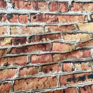 BRICK WALL Effect Cotton Fabric - Red Bricks Stone Wall Print Cloth Material - Harry Potter 9 3/4 Platform Backdrop - 280cm extra wide