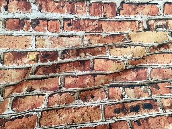 BRICK WALL Effect Cotton Fabric - Red Bricks Stone Wall Print Cloth Material - Harry Potter 9 3/4 Platform Backdrop - 280cm extra wide