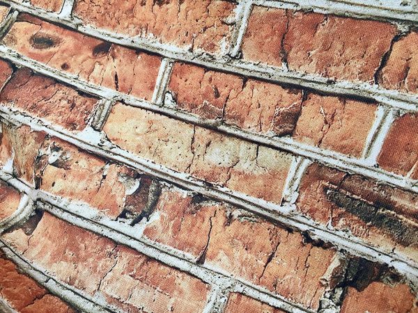 BRICK WALL Effect Cotton Fabric - Red Bricks Stone Wall Print Cloth Material - Harry Potter 9 3/4 Platform Backdrop - 280cm extra wide