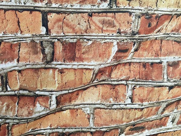 BRICK WALL Effect Cotton Fabric - Red Bricks Stone Wall Print Cloth Material - Harry Potter 9 3/4 Platform Backdrop - 280cm extra wide