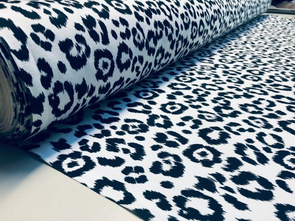 Leopard Print Cotton Fabric for Curtains Upholstery / panther animal fur digital print material / 55" wide