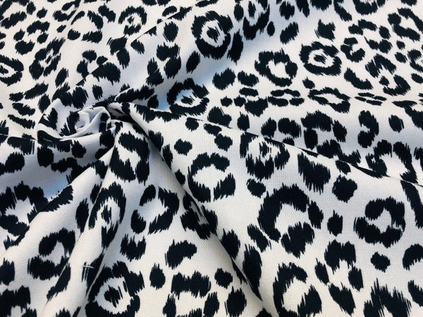 Leopard Print Cotton Fabric for Curtains Upholstery / panther animal fur digital print material / 55" wide