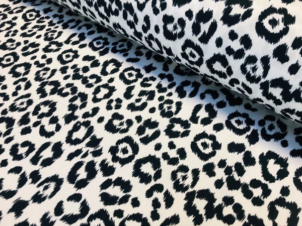 Leopard Print Cotton Fabric for Curtains Upholstery / panther animal fur digital print material / 55" wide