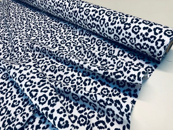 Leopard Print Cotton Fabric for Curtains Upholstery / panther animal fur digital print material / 55" wide
