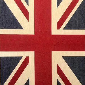 Union Jack Flag Retro Linen Look Heavy Jacquard Gobelin Upholstery Cotton Bag Cushion Panel Fabric UK Banner -70cm x 48cm
