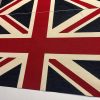 Union Jack Flag Retro Linen Look Heavy Jacquard Gobelin Upholstery Cotton Bag Cushion Panel Fabric UK Banner -70cm x 48cm