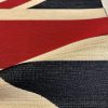 Union Jack Flag Retro Linen Look Heavy Jacquard Gobelin Upholstery Cotton Bag Cushion Panel Fabric UK Banner -70cm x 48cm
