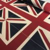 Union Jack Flag Retro Linen Look Heavy Jacquard Gobelin Upholstery Cotton Bag Cushion Panel Fabric UK Banner -70cm x 48cm