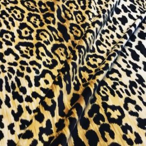 Leopard Print Cotton Velvet Fabric, Braemore Jamil Natural Home Decor Textile, Upholstery Animal Skin Cheetah Fur Material - 140cm wide, Sold By the Yard