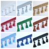 Fringe Tassel Trim Garland Bobble Ribbon Tape with Tassels for curtains fabric craft - 15 colours - any length - White - Image 3