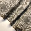 Art Deco Damask Rhombus Diamond Print Fabric Floral Cotton Material for Curtains Upholstery Home Decor - 140cm wide - Taupe Grey Cream - Image 7