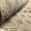 Art Deco Damask Rhombus Diamond Print Fabric Floral Cotton Material for Curtains Upholstery Home Decor - 140cm wide - Taupe Grey Cream - Image 5