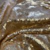 3mm Mini Sequins Fabric Stretch Material -130cm or 51" wide - Sparkling Paillettes - Matte Gold - Image 3