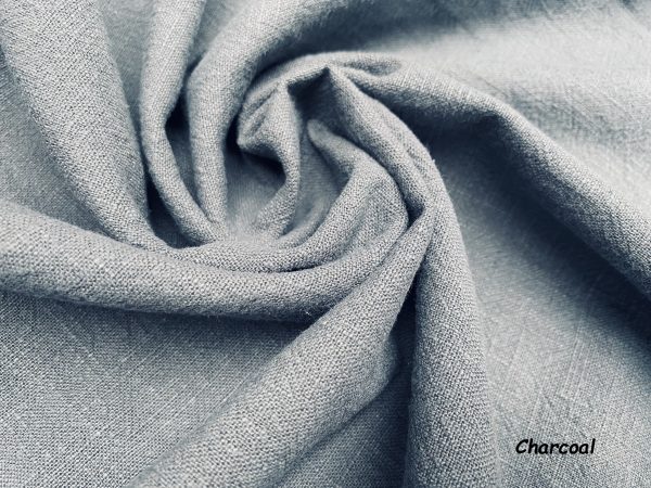 Stone Washed Pure Plain Linen Fabric Material - 100% Linens home decor bedding clothes curtains - 140cm wide - Image 2