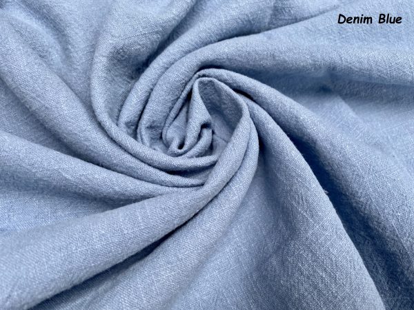 Stone Washed Pure Plain Linen Fabric Material - 100% Linens home decor bedding clothes curtains - 140cm wide - Image 6