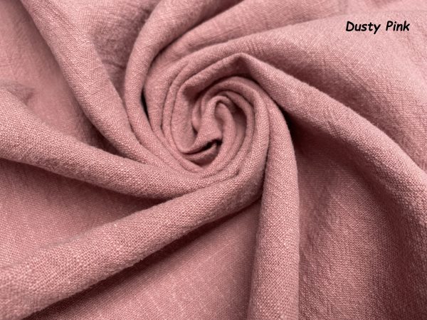 Stone Washed Pure Plain Linen Fabric Material - 100% Linens home decor bedding clothes curtains - 140cm wide - Image 7