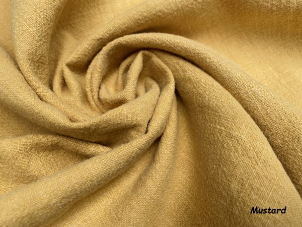 Stone Washed Pure Plain Linen Fabric Material - 100% Linens home decor bedding clothes curtains - 140cm wide - Image 12