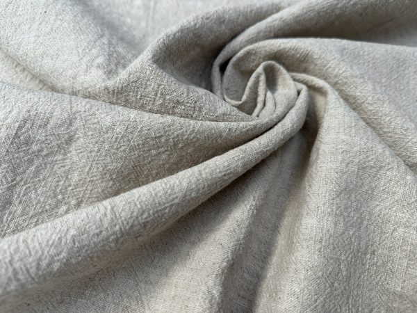 Natural Stone Washed Pure Plain Linen Fabric Material - 100% Linens Home Decor Bedding Clothes Curtains - 55" 140cm Wide - Image 3