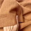 Terracotta Stone Washed Pure Plain Linen Fabric Material - 100% Linens Home Decor Bedding Clothes Curtains - 55" 140cm Wide