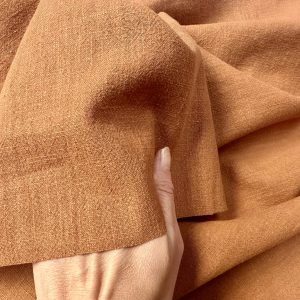 Terracotta Stone Washed Pure Plain Linen Fabric Material - 100% Linens Home Decor Bedding Clothes Curtains - 55" 140cm Wide