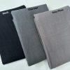 Black Stone Washed Pure Plain Linen Fabric Material - 100% Linens Home Decor Bedding Clothes Curtains - 55" 140cm Wide - Image 3