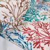 Blue Coral Reef Fabric Curtain Upholstery Cotton Material Sea Teal, Brown, Red Corals -280cm or 110" Extra Wide - Image 2