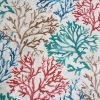 Blue Coral Reef Fabric Curtain Upholstery Cotton Material Sea Teal, Brown, Red Corals -280cm or 110" Extra Wide - Image 3