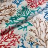 Blue Coral Reef Fabric Curtain Upholstery Cotton Material Sea Teal, Brown, Red Corals -280cm or 110" Extra Wide - Image 4