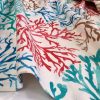 Blue Coral Reef Fabric Curtain Upholstery Cotton Material Sea Teal, Brown, Red Corals -280cm or 110" Extra Wide - Image 5