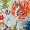 Aqua Sea World Coral Reef Fabric Curtain Upholstery Cotton Material - Marine Teal Seahorse Shell Red Corals - 110" or 280cm Extra Wide - Image 4