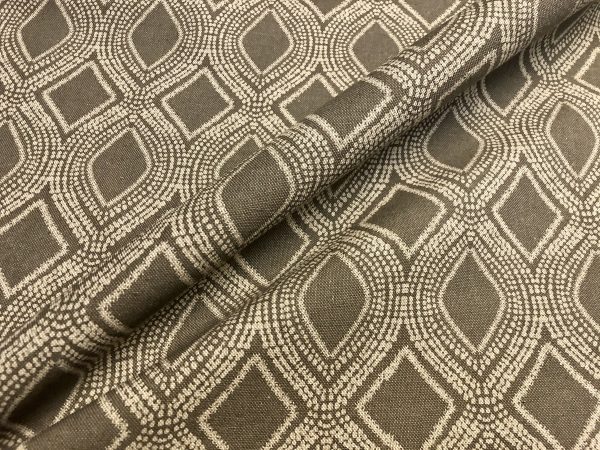 Art Deco Damask Rhombus Diamond Print Fabric Argyle Floral Cotton Material for Curtains Upholstery Home Decor - 55"/140cm wide - Image 7