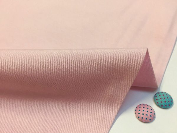 BABY PINK Plain Ottoman Fabric For Curtains Upholstery Cotton Canvas Material - 55"/140cm Wide