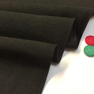 BLACK Plain Ottoman Fabric For Curtains Upholstery Cotton Canvas Material - 110"/280cm Wide