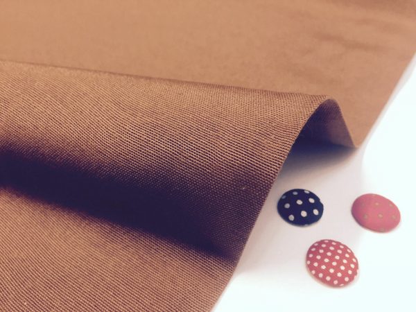 DARK BEIGE Plain Ottoman Fabric For Curtains Upholstery Cotton Canvas Material - 55"/140cm Wide