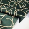 Dark Green Golden Chain Fabric for Curtains Upholstery Dressmaking - Gold Rope Ring Jewellery Print 100% Cotton Material - 55"/140cm wide - Image 8