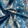 Navy Blue Marine Fabric for Curtains Upholstery Dressmaking - Nautical Gold Chains Copper Anchor Print 100% Cotton Material - 55"/140cm wide - Image 2