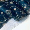Navy Blue Marine Fabric for Curtains Upholstery Dressmaking - Nautical Gold Chains Copper Anchor Print 100% Cotton Material - 55"/140cm wide - Image 7