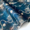 Navy Blue Marine Fabric for Curtains Upholstery Dressmaking - Nautical Gold Chains Copper Anchor Print 100% Cotton Material - 55"/140cm wide - Image 8