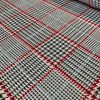 Royalty Gobelin Herringbone Squares Weave Fabric Material for Curtains Upholstery - 110"/280cm Wide - Red & Grey Geometric Patten - Image 3