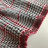 Royalty Gobelin Herringbone Squares Weave Fabric Material for Curtains Upholstery - 110"/280cm Wide - Red & Grey Geometric Patten - Image 7
