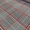 Royalty Gobelin Herringbone Squares Weave Fabric Material for Curtains Upholstery - 55"/140cm Wide - Red & Grey Geometric Patten - Image 2