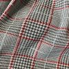 Royalty Gobelin Herringbone Squares Weave Fabric Material for Curtains Upholstery - 55"/140cm Wide - Red & Grey Geometric Patten - Image 8