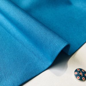 TURQUOISE BLUE Plain Ottoman Fabric For Curtains Upholstery Cotton Canvas Material - 110"/280cm Wide